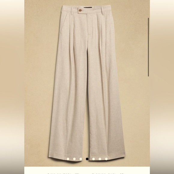 Banana Republic Lena Wide-Leg Linen-Blend Pant - Picture 2 of 8